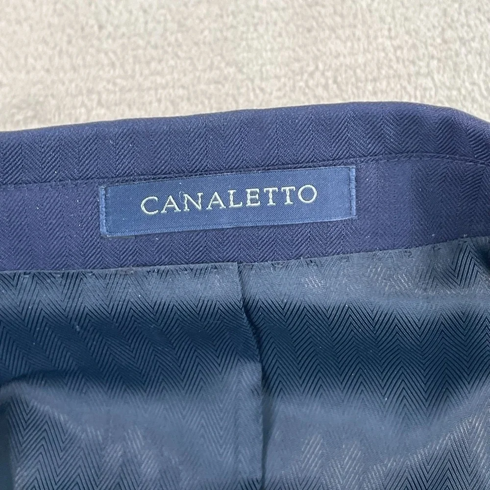 Ermenegildo Zegna Blazer Sport Coat Men 40S (Tag 38S) Navy Wool Sangria Travellr